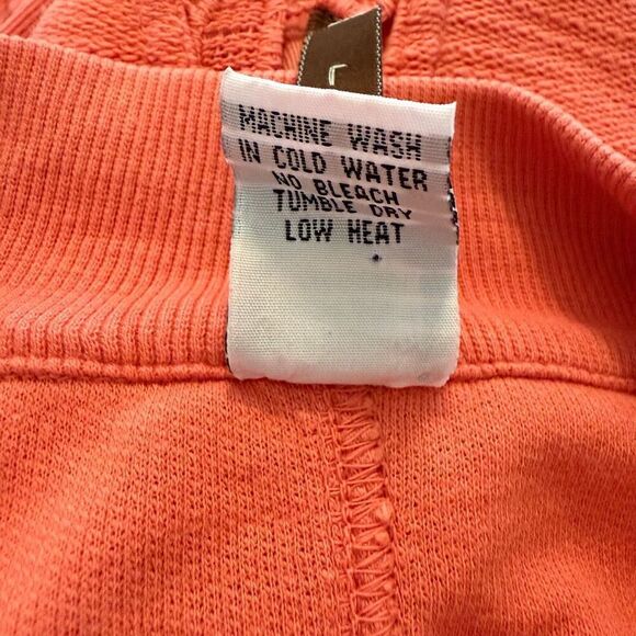 XCVI Coral Crochet Back High/Low Sweatshirt Sz L Boho, Lagenlook, Indie - Picture 8 of 13